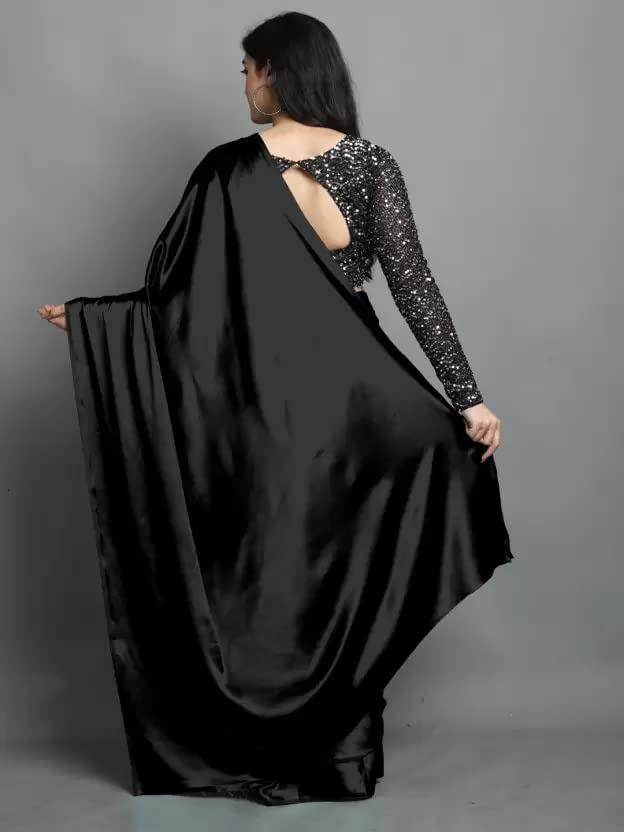 Regolith Designer Sarees for Women 's  Georgette ready to wear sarees for women With Fancy Saree Blouse Piece