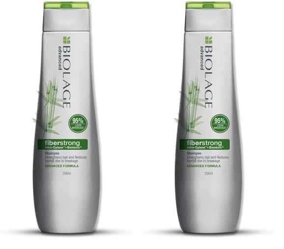Biolage Professional Fiberstrong Anti-Breakage Shampoo, 95% less breakage & Reduces Hairfall, Makes Hair 12x Stronger by Reinforcing Strength & Elasticity, With Bamboo, Vegan & Cruelty-Free, 200ml