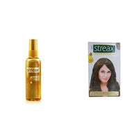 Streax Hair Serum 125ml, Vitalized with Walnut Oil, For Hair Smoothening & Shine, For Dry & Frizzy Hair Cream Hair Colour for Women & Men | Golden Brown