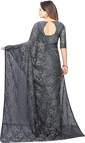 Avantika Fashion Women's  Jacquard Russell Net Saree With blouse piece