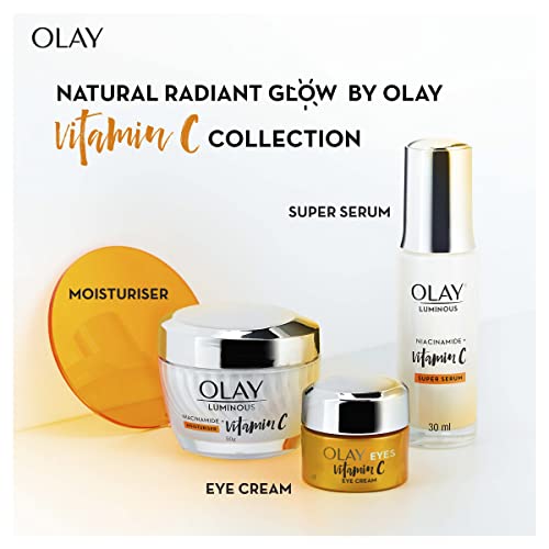olay eye cream | Reduces Dark Circle, Wrinkles and Puffiness | With Peptides and Niacinamide | Normal, Oily, Dry & Combination Skin l Paraben & Sulphate free | 15ml (Vitamin c)
