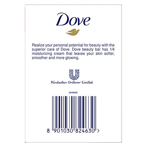Dove Cream Beauty Bathing Bar (Pack of 5) 125g each For 24 Hour Nourished Skin with ¼ Moisturising Cream and Nutrient Serum
