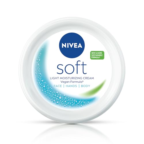 NIVEA Soft Light Moisturizer, 300 ml, for Face, Hand & Body, Non-Greasy Cream with Vitamin E & Jojoba Oil for Instant Hydration
