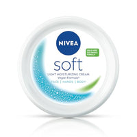 NIVEA Soft Light Moisturizer, 300 ml, for Face, Hand & Body, Non-Greasy Cream with Vitamin E & Jojoba Oil for Instant Hydration