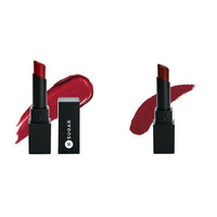 SUGAR Cosmetics - Longwear Matte Lipstick - 18 Scarlet Letter (Pure Red) - 3.5 gms - Water-Resistant & SUGAR Cosmetics - Longwear Matte Lipstick - 16 Cloud Wine (Burgundy