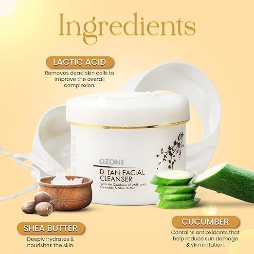 Ozone Tan Removal Ritual Face Care Combo| DeTan Face Pack 100 gm, Face Scrub 100 gm, Face Wash 100 gm & Face Cleanser 250 gm | For Tan Removal, Oil Control | Combo Pack