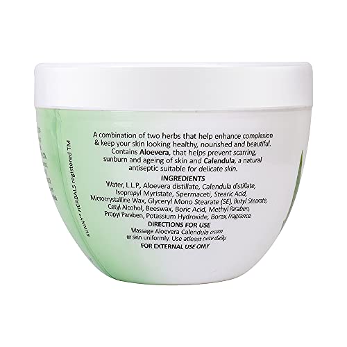 Sunny Herbals Aloevera & Calendula All Purpose Face Cream | Helps Prevent Scarring & Sunburn | Calendula Suitable For Delicate Skin | Aloevera Helps To Moisturize Skin & Gives a Healthy Glow, 500 gm