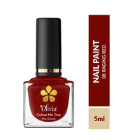 Olivia Nail Paint for Glossy Finish - 5ml (8 Raging Red)