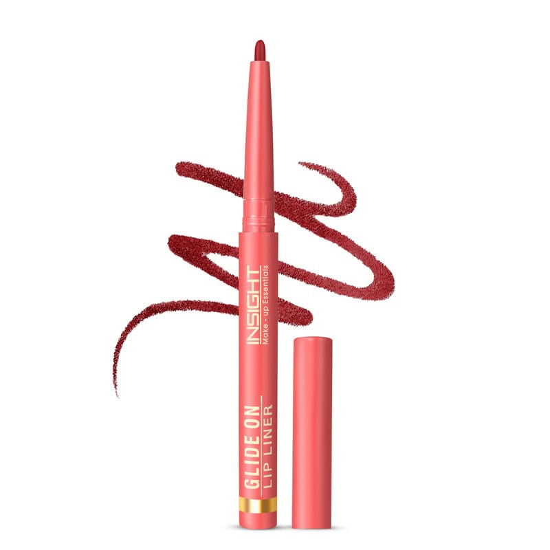 INSIGHT Cosmetics Matte Lip & Cheek Tint|Enriched With Vitamin E|Multipurpose|Lightweight Formula & Insight Cosmetics Glide On Lip Liner|One Swipe Smooth Application|Long Lasting Lip Pencil