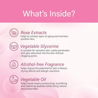 Raissa Bath Soap, 125g (Pack of 3) Nawabi Gulaab, Lavender Love and Mysore Mallige | Alcohol-Free Fragrance | No Harsh Chemicals -Jasmine, Rose and Lavender Fragrances