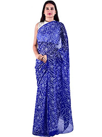 Lavangi Women's  Lucknow Chikankari Tepchi Work Georgette Saree