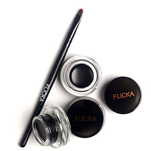 FLiCKA FLiCKA - Draw N Dance Gel Eyeliner| Smudge Proof & Water-Resistant |Easy Dip & Stroke|Lasts Upto 16Hrs l Matte Eyeliner For Women, 5g