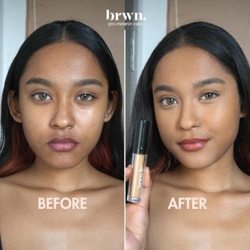 brwn. pro melanin care Hd Perfecting Concealer Cream For Face Makeup | For All Indian Skin Tones | Lightweight, Full Coverage, Waterproof Matte Finish | Dark Circles And Blemishes Eraser | 10 Teak
