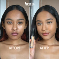 brwn. pro melanin care Hd Perfecting Concealer Cream For Face Makeup | For All Indian Skin Tones | Lightweight, Full Coverage, Waterproof Matte Finish | Dark Circles And Blemishes Eraser | 10 Teak