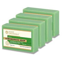 Khadi Organique Pure Natural & Herbal Handmade Lemongrass soap Combo Kit Pack of 4 500gm