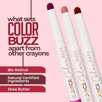 Juice Color Buzz Lip Crayon With Bio Retinol, SPF15 & Natural Moisturizing Factors (Sandy Rose - M12)
