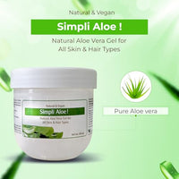 Passion Indulge Pure Aloe Vera gel for Face- 200 ml | BUY 1 GET 1 FREE Simpli Gel | Multipurpose Natural aloe vera Gel for Skin & Hair | For acne & marks | Provides deep hydration