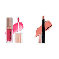 FLiCKA Shimmery Affair Lip Gloss 6 Gin Baby Pink 5ml High Drama Creamy Matte Lipstick| Nontransfer HD Lipstick, Waterproof, Hydrating, Moisturizing, Upto 16Hrs, 07 Overreact, 3.2