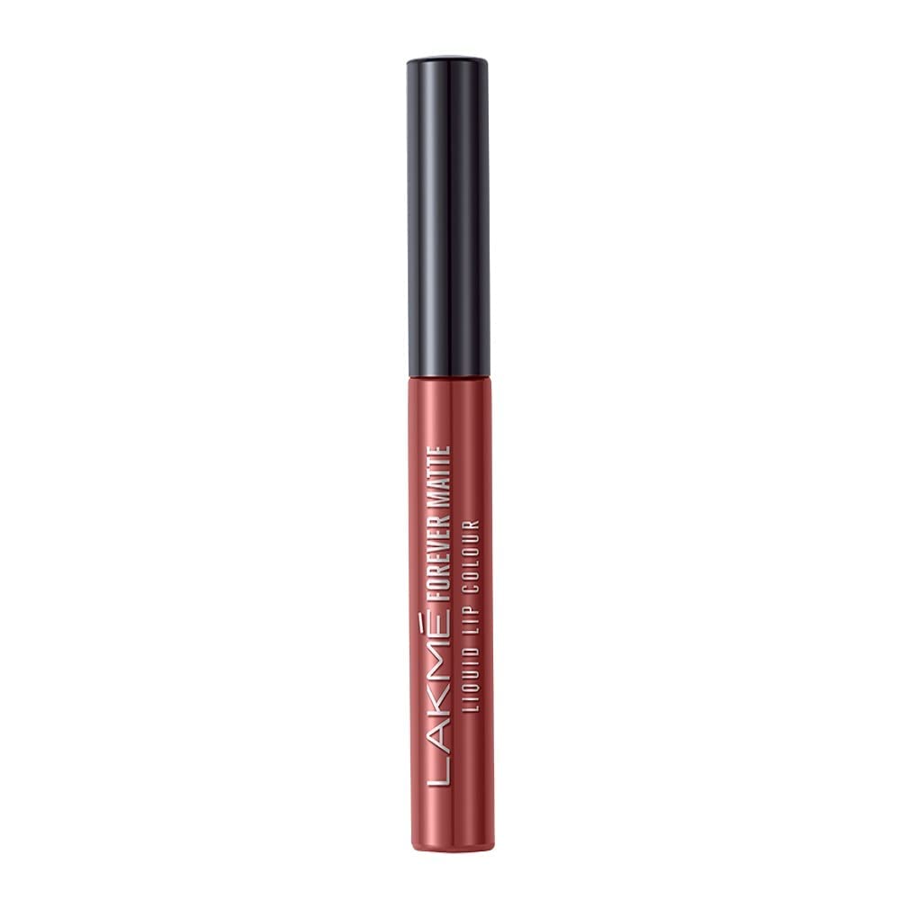 LAKMÉ Forever Matte Liquid Lip Color - 34 Brown Sheer & LAKMÉ Eyeconic Insta Cool Kajal, Black & Lakme Forever Matte Liquid Lip 35 Rose Wood