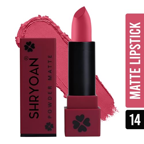 Shryoan Powder Matte Lipstick with Moisturizing and Hydrating Formula | For Every Day Use (3.2g) (Shade-14, Shade-14)