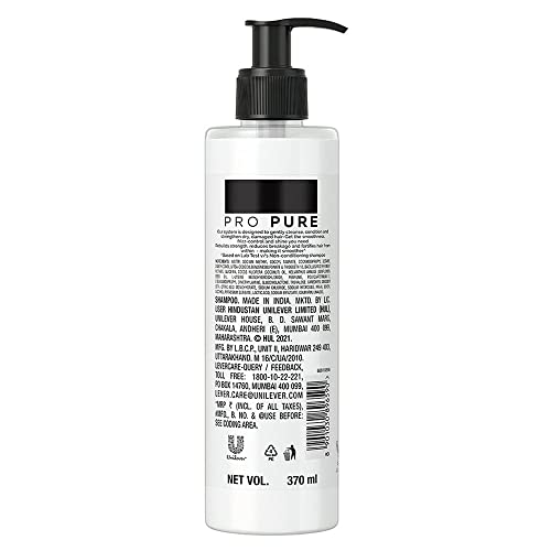 TRESemme Pro Pure Damage Recovery Shampoo, with Fermented Rice Water, Sulphate Free & Paraben Free, for Damaged Hair, 370 ml