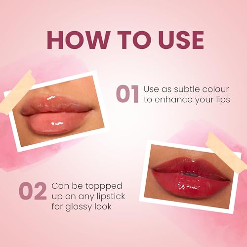 Shopaarel Little Flower Lip Gloss, Lip Gloss, Infused with Real Flower Seed Oil and Fruit Oils, Floral Fragrance, Glossy finish, Long-Lasting, Non-Sticky, Fuller & Plump Lips-8 Gm, Delicious