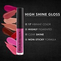 STARSTRUCK BY SUNNY LEONE Glossy Liquid Lip Color, Dark Purple | Highly Pigmented, Hi-Shine & Non-Sticky Formula | Lip Gloss For Girls, Women | Purple Taffy