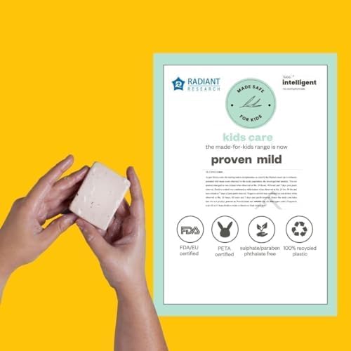 Tuco® Kids Bye, Dull Skin Soap Pack of 6X75gm with Turmeric, Shea Butter & Coconut Oil | Perfect for Dull & Sensitive Skin | Paraben & Sulphate Free | Ages 2-5, 5-10, 10-15 | 6x75gm