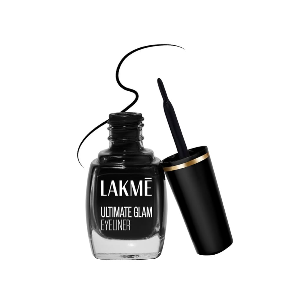 Lakmé Insta Gel Eye Liner, Black Semi_Matte Finish, Water Resistant, Long-Lasting, 9 Ml
