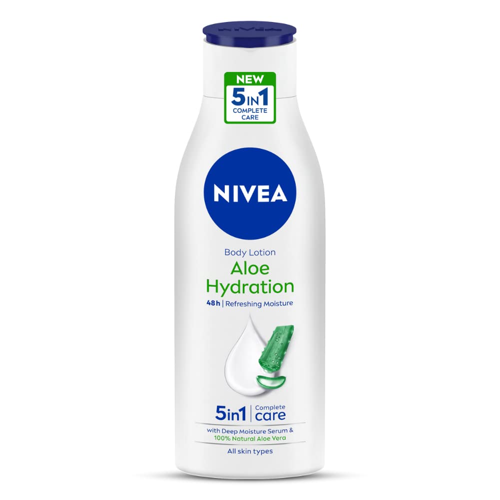 NIVEA Body Lotion, Aloe Hydration, with Aloe Vera, for Men & Women, 200 ml