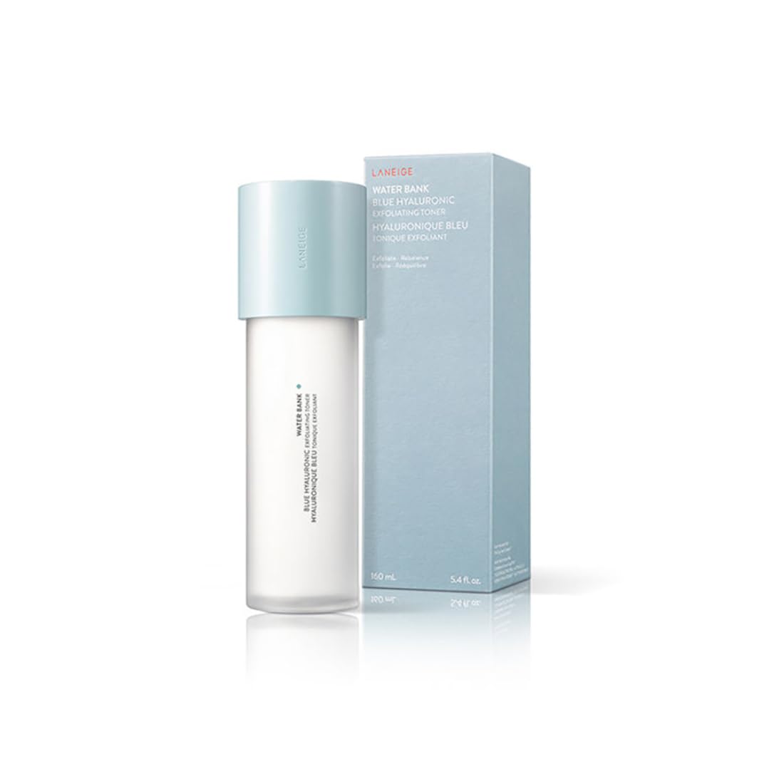 LANEIGE Water Bank Blue Hyaluronic Acid Exfoliating Face Toner for Oily Skin | Hydrating Toner for Glowing Skin | Smooth Skin Texture | Non Sticky |For Men and Women | Korean Skincare Products-160ml