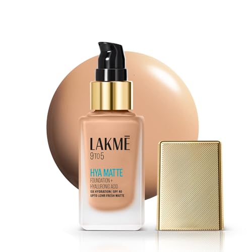 Lakmé 9to5 Hya Matte Foundation + Hyaluronic Acid Warm Natural - 25ml