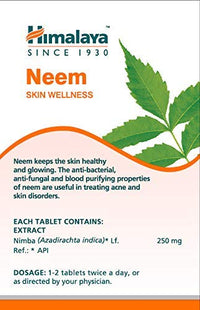 Himalaya Wellness Neem, 60 Tablet | Pure Herbs for Skin Wellness