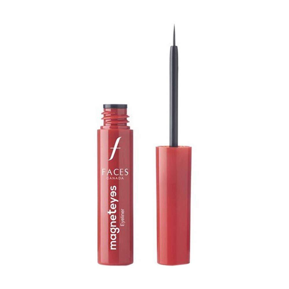 FACESCANADA Magneteyes Eyeliner Black 01 3.5 Ml (Black) & Longwear Eye Pencil Solid Black 02 1.2 G (Black), Matte Finish