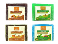 Khadi Pure Almond, Aloe Vera, Apricot & Mint Soap, 125 g (Pack of 4)