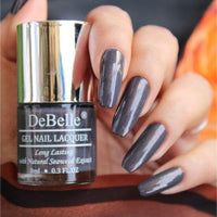 DeBelle Gel Nail Lacquer - French Collection | Long Lasting, Non UV Gel Finish | Seaweed Enriched & Chip Resistant - 8 Ml (Copper Glaze)