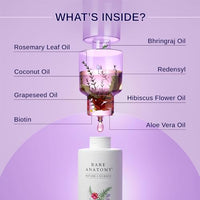 Bare Anatomy Nature x Science Rosemary Hibiscus Hair Growth Oil for Women & Men | Promotes New Hair Growth & Strengthens Hair | Nourishes Scalp & Controls Hair Fall | Suitable for All Hair Types-100ml