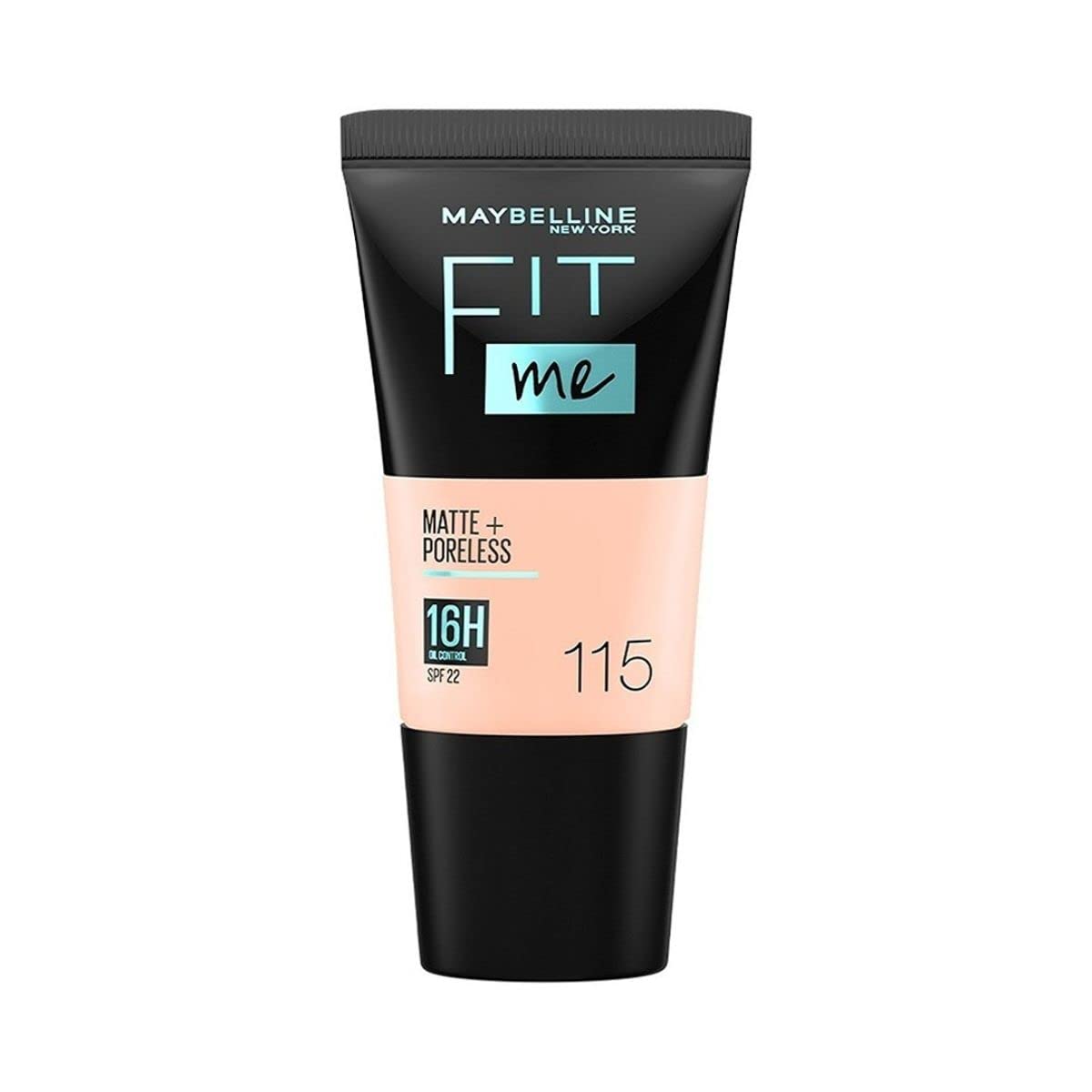 Maybelline New York Liquid Foundation For Oily Skin, Matte & Poreless, Fit Me, 115 Ivory & New York Compact Powder, 115 Ivory, 8G