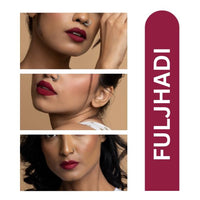 MyHues Lip Comfort Matte Liquid Lipstick Burgundy Red (Fuljhadi) - 5ml, Non-Drying Matte Finish | Transferproof Lipstick