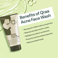 Qraa Men Qraa Acne Therapy Set- Pack Of Acne and Pimples Clearing Face Wash 100ml and Acne Gel 50ml, 100 ml (Pack of 2)