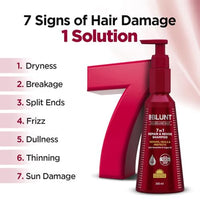 BBLUNT 7 in 1 Repair & Revive Shampoo for Upto 100% Damage Repair - 300ml | Addresses 7 Signs of Hair Damage | Enriched with Ceramides & Argan Oil