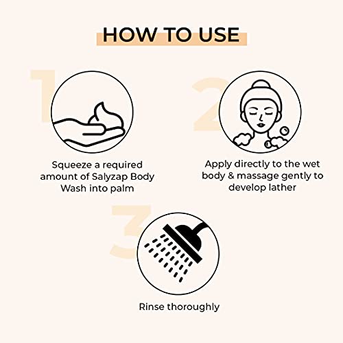 Fixderma Salyzap 2% Salicylic Acid Body Wash For Acne | Exfoliating Bodywash | Anti Acne Body Wash on Back & Arms for Acne Prone Skin | Helps in Control Brekouts, Unclogs Pores - 200ml