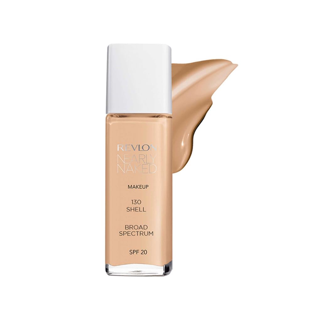Revlon Nearly Naked Makeup Foundation SPF 20|Lightweight formula|Natural ingredients| Restore Natural Glow, Fresh Beige- 30ml