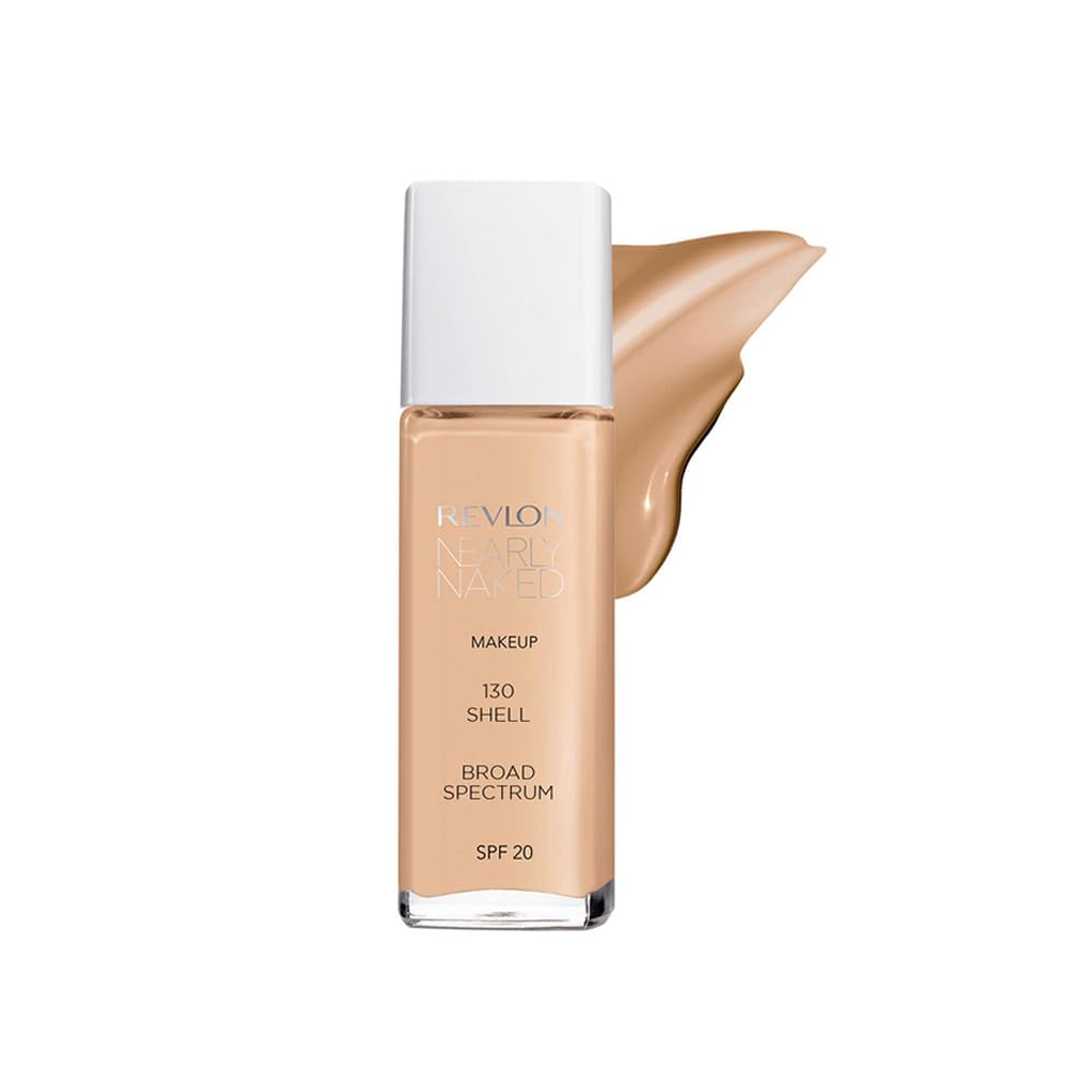 Revlon Nearly Naked Makeup Foundation SPF 20|Lightweight formula|Natural ingredients| Restore Natural Glow, Fresh Beige- 30ml