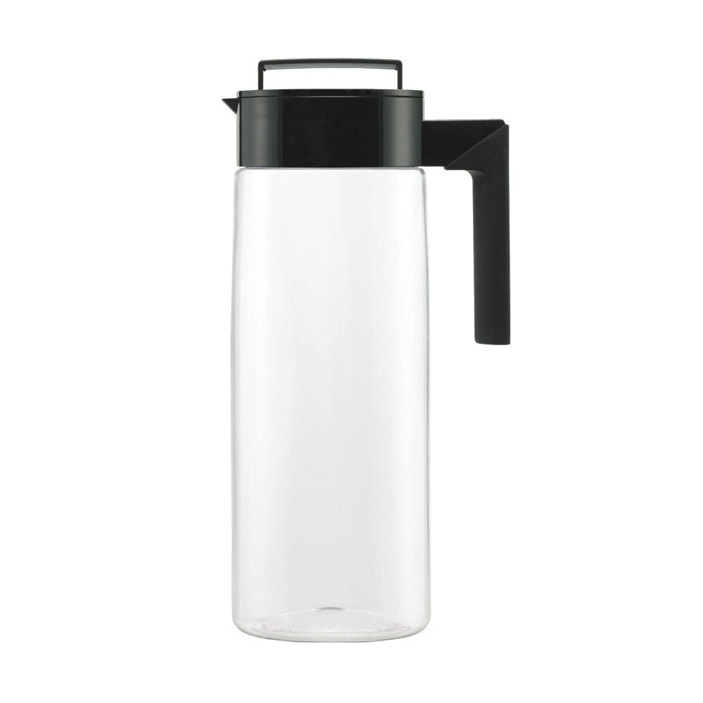 Takeya Patented and Airtight Pitcher Made in the USA, BPA Free Food Grade Tritan Plastic, 2 qt, Black Bottle