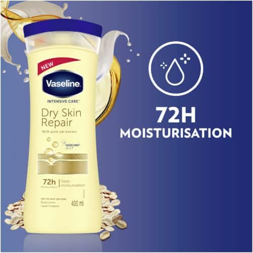 Vaseline Intensive Care Dry Skin Repair 72H Body Lotion-Imported, 400 ml (Pack of 1) (16001087357040)