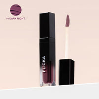 FLiCKA Set and Attack Liquid Matte Lipstick For Women| Transfer Proof, Smudge Proof, Non-Sticky, Creamy Lightweight Lipstick For Women, 14 Dark Night, 7ml