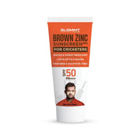 Elemnt Brown Zinc Sunscreen for Cricketers | SPF 50 Zinc Suncream, Broad Spectrum PA+++ with Aloe Vera | Formulated For Heavy Sun Exposure | Water Resistant Sunscreen for Cricketers & Sports | Men & Women - 25gm