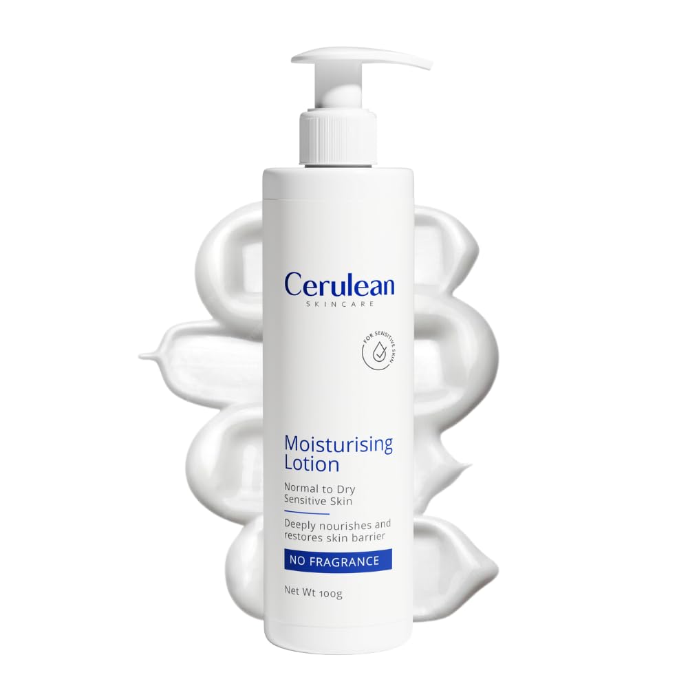 Cerulean Body Lotion for Deep Hydration | Dry, Sensitive & Prone Skin | Dermatologist Recommended | Soothes Eczema, Relieve Irritation & Itching, Reduces Redness | Won’t Clog Pores | Superlight & Non Greasy Formula | Non-Comedogenic, Paraben & Fragrance-F