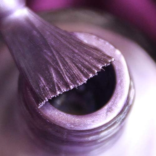 DeBelle Gel Nail Polish Chrome Wine(Metallic Violet Nail Paint)|Non UV - Gel Finish |Chip Resistant | Seaweed Enriched Formula| Long Lasting|Cruelty and Toxic Free| 8ml